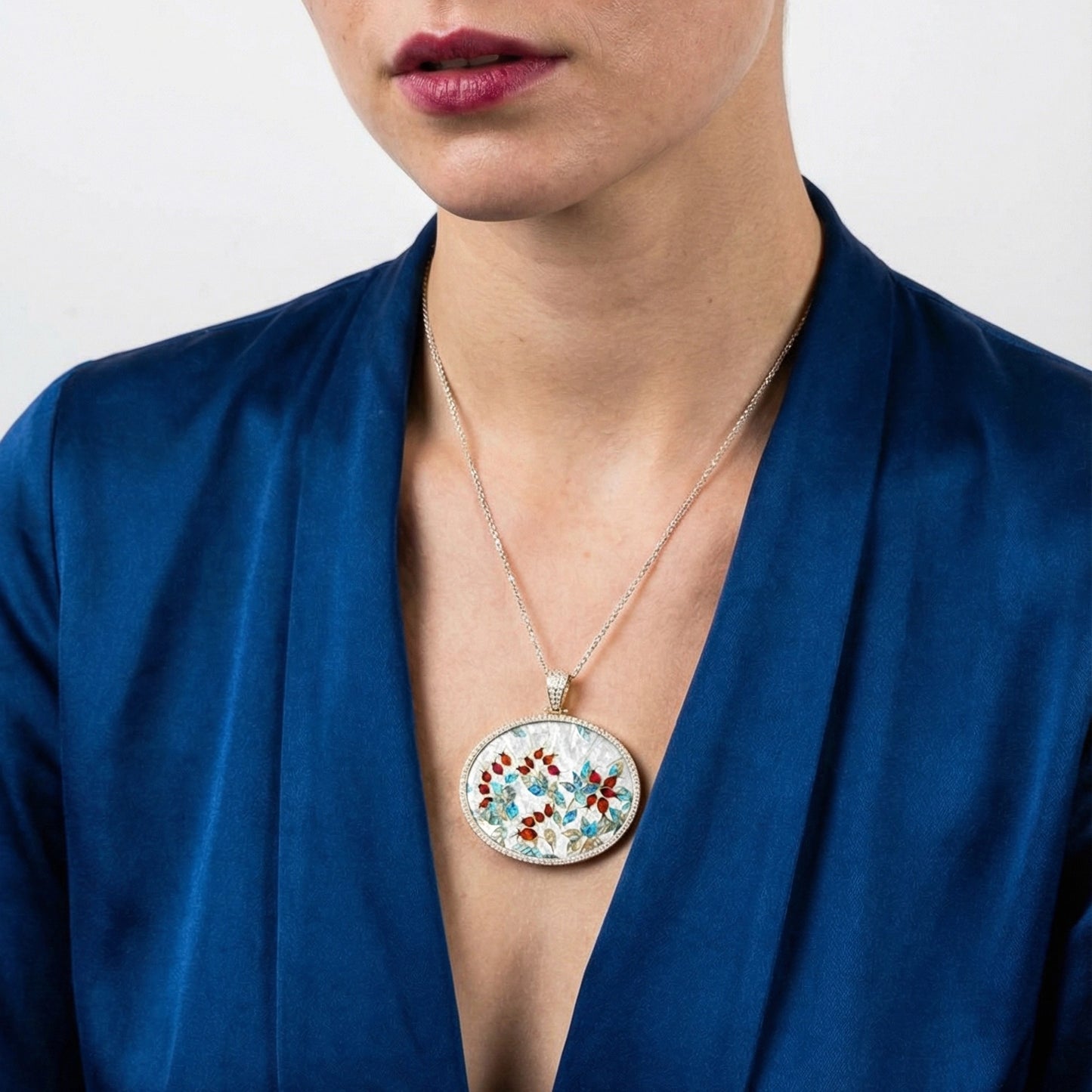 Snowberry Garden Halo Pendant